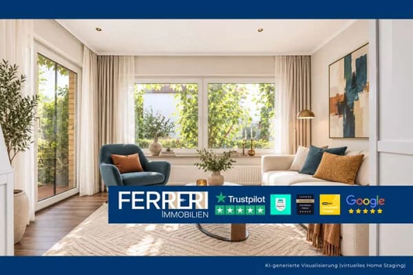 Immobilie in Bischofsheim - 4 Zimmer im Hochparterre, kleine Terrasse + DG-Zimmer für vielseitiges Wohnen in Bischofsheim - Bild 0