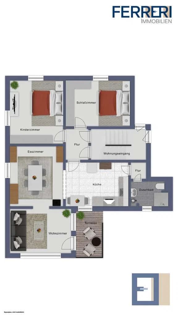 Immobilie in Bischofsheim - 4 Zimmer im Hochparterre, kleine Terrasse + DG-Zimmer für vielseitiges Wohnen in Bischofsheim - Bild 1