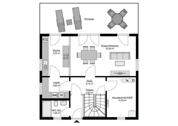 Immobilie in Grumbach - Modernes Einfamilienhaus mit flexiblem Grundriss auf ruhigem Grundstück - Bild 3
