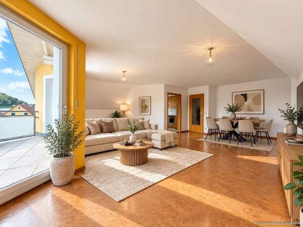 Immobilie in Teublitz - "Einziehen, wohlfühlen, zuhause sein – 3-Zimmer-DG-Wohnung  mit Balkon & Garage in Teublitz" - Bild 4