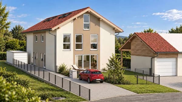 Immobilie in Pürgen - Neubau eines exclusiven Doppelhauses in Pürgen, KFW55 - Bild 0