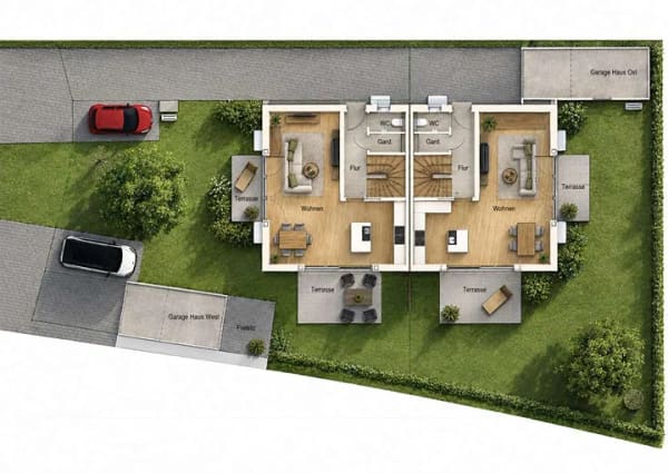 Immobilie in Pürgen - Neubau eines exclusiven Doppelhauses in Pürgen, KFW55 - Bild 2