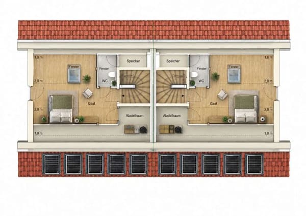 Immobilie in Pürgen - Neubau eines exclusiven Doppelhauses in Pürgen, KFW55 - Bild 4