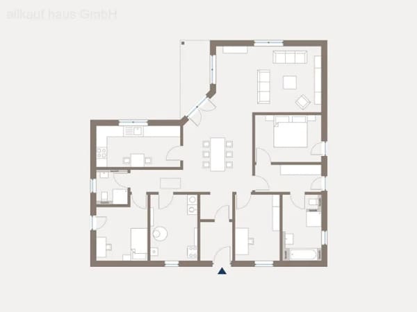 Immobilie in Claußnitz - Winkelbungalow mit großzügigem Raumkonzept und geschützter Terrasse - Bild 1