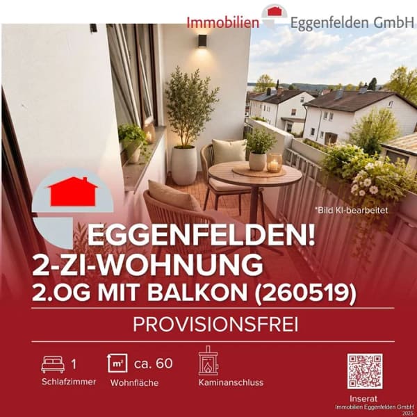 Immobilie in Eggenfelden - 2-Zimmerwohnung in Bürgerwaldnähe - Bild 0