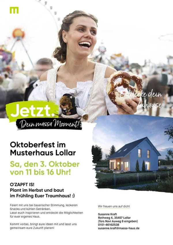 Immobilie in Münchhausen - Oktoberfest im Musterhaus Lollar am Samstag , den 03.Oktober - Bild 0