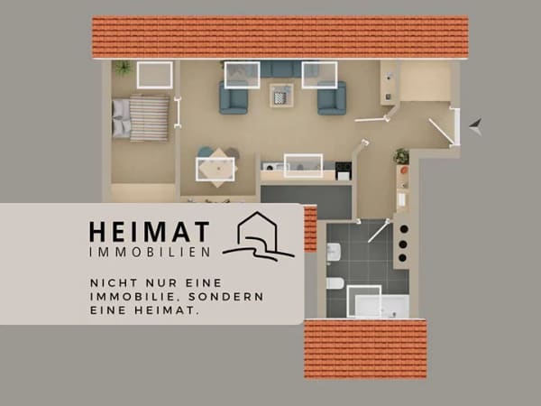 Immobilie in Offenbach am Main - Vermietete 2 Zimmer Wohnung in Offenbach | Attraktive Kapitalanlage (5,3%) mit Entwicklungspotenzial - Bild 1