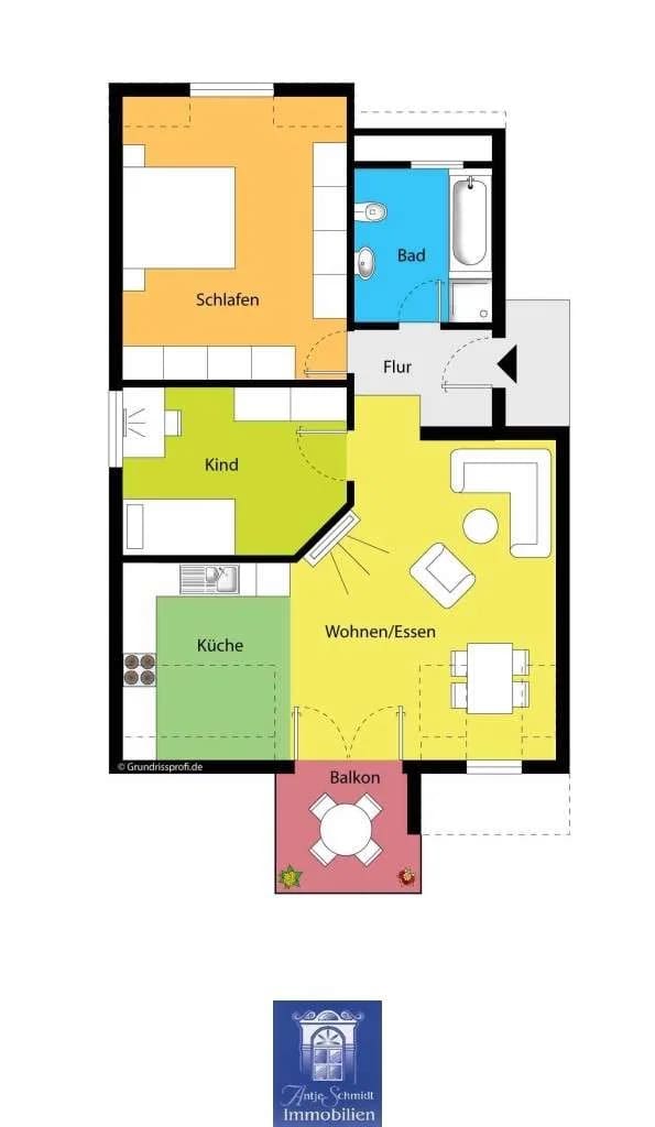 Immobilie in Weinböhla - Interessante Kapitalanlage ... Wohnung im Dachgeschoss mit Balkon - Bild 2