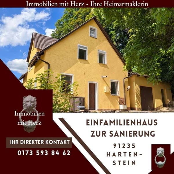 Immobilie in Hartenstein - Hexenhäuschen in Mittelfranken - Landhaus in Waldrandlage wartet auf handwerkliches Geschick - Bild 0