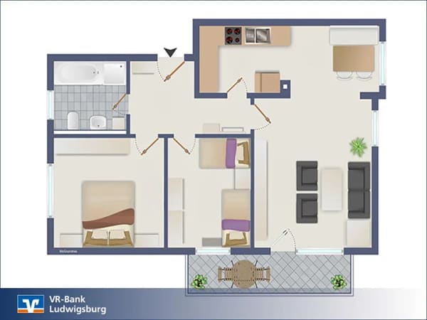 Immobilie in Gemmrigheim - Etagenwohnung in Gemmrigheim - Bild 1