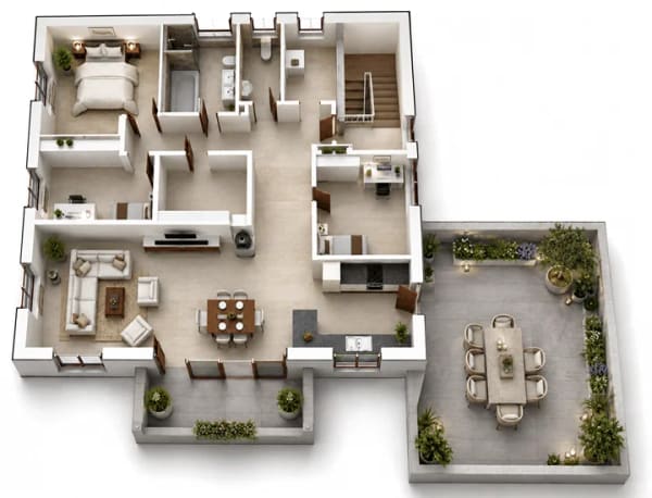 Immobilie in Volkertshausen - Wohnen mit Weitblick, Dachterrasse, Südbalkon & besonderes Wohnambiente - Bild 4