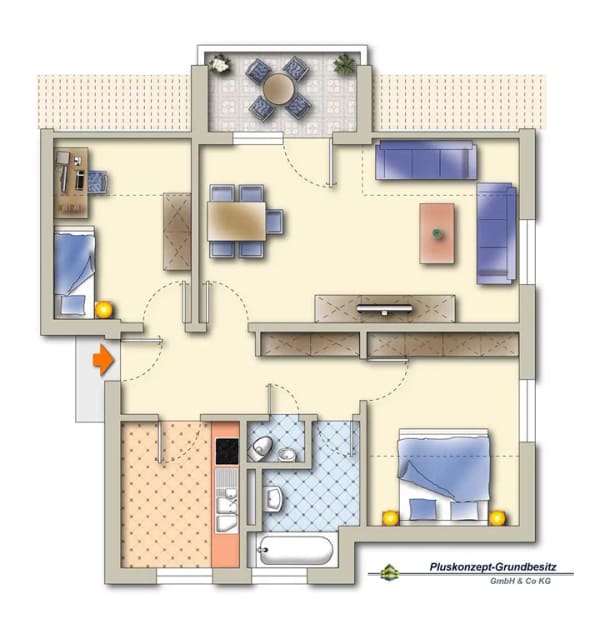 Immobilie in Lutter am Barenberge - Helle 3-Zimmer-Wohnung mit Balkon, Einbauküche und Stellplatz - Bild 0