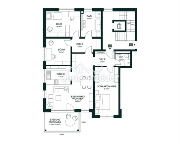 Immobilie in Gattendorf - Etagenwohnung in Gattendorf - Bild 2