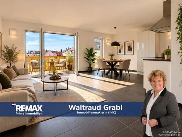 Immobilie in Grafing bei München - Elegantes, leerstehendes Appartement mit Einbauküche und sonnigem Balkon - barrierefreies Wohnen - Bild 0