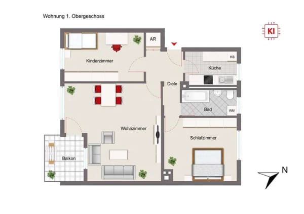 Immobilie in Marktredwitz - gepflegte 3-Zimmer Wohnung - Bild 4