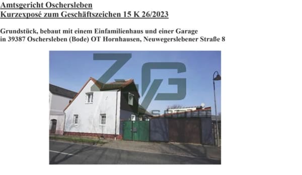 Immobilie in Oschersleben - Einfamilienhaus freistehend in Oschersleben (Bode) (Hornhausen) - Bild 0