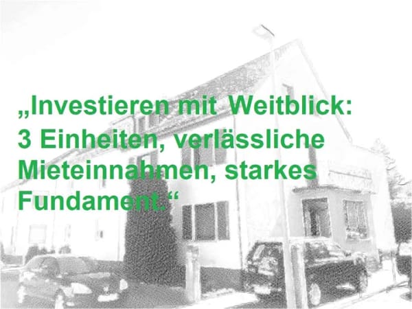Immobilie in Flörsheim - Solide Kapitalanlage in Flörsheim am Main: Voll vermietetes 3-Familienhaus mit Garten - Bild 0