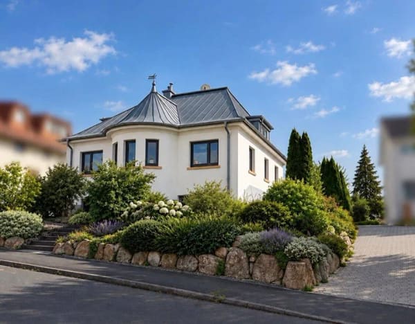 Immobilie in Großenlüder - Charaktervolles Einfamilienhaus mit außergewöhnlicher Architektur auf traumhaftem Grundstück - Bild 2