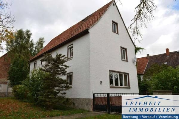 Immobilie in Allstedt - Ländliches Wohnhaus mit Nebengelass, 3 Garagen, Hof und Garten - Bild 1