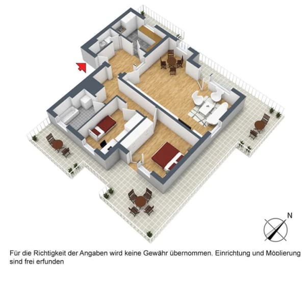 Immobilie in Walldorf - Walldorf: 3 ZKB, Penthouse, Blick über die Stadt, zentral, Video,  FREI, keine K-Prov - Bild 2