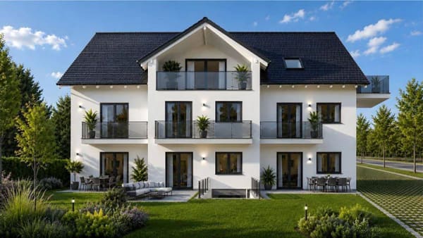 Immobilie in Eresing - Ruhige Neubau Ergeschosswohnung mit direktem Zugang zu den Kellerräumen - Bild 0