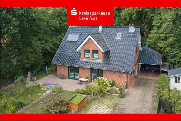 Immobilie in Westerkappeln - Gepflegtes Einfamilienhaus am Siedlungsrand - viel Privatsphäre für die Familie - Bild 0