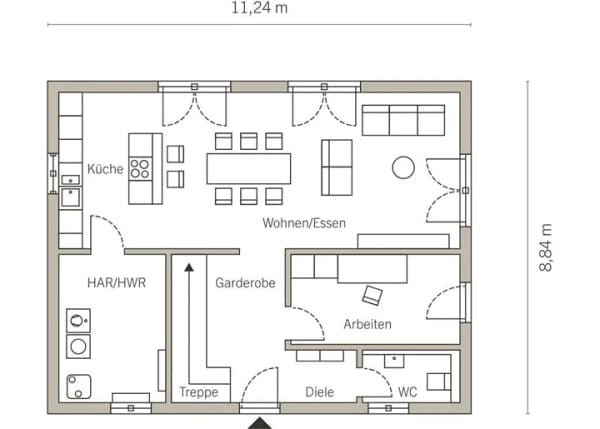Immobilie in Birlenbach - EINFAMILIENHAUS MIT VERSETZTEM PULTDACH - Malervorbereitet - inkl. Grundstück - Bild 2