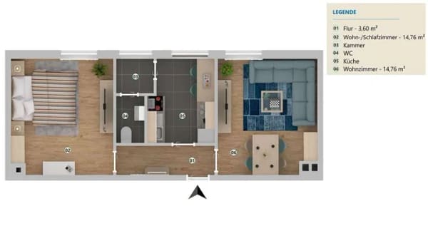 Immobilie in Leonberg - Charmante 2-Zimmer-Wohnung in zentraler Lage - Langjährig vermietet mit Entwicklungspotenzial - Bild 0