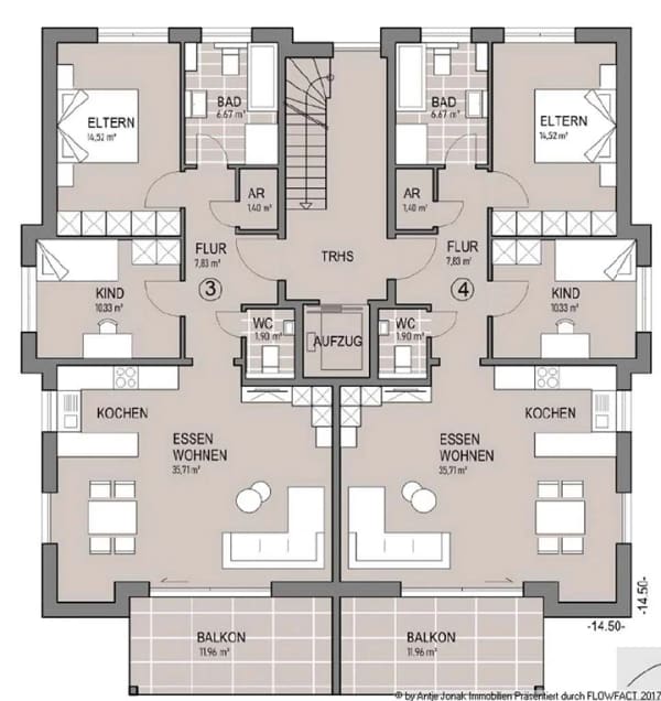Immobilie in Riederich - Moderne und lichtdurchflutete 2,5 und 3,5 Zimmer-Wohnung mit Balkon o. Terrrasse in Riederich - Bild 3