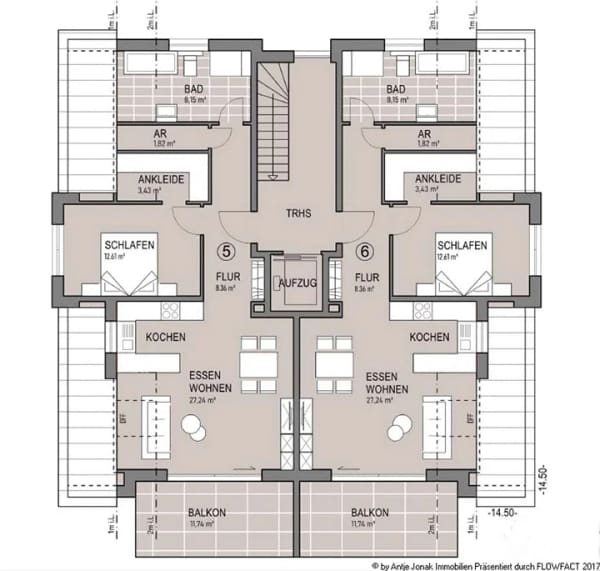 Immobilie in Riederich - Moderne und lichtdurchflutete 2,5 und 3,5 Zimmer-Wohnung mit Balkon o. Terrrasse in Riederich - Bild 4
