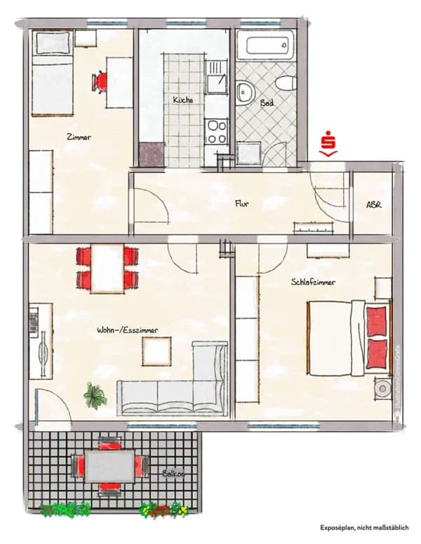 Immobilie in Herzogenaurach - Wohnung mit viel Gestaltungspotential!...3 Zi.-ETW mit Garage in Herzogenaurach - Bild 1