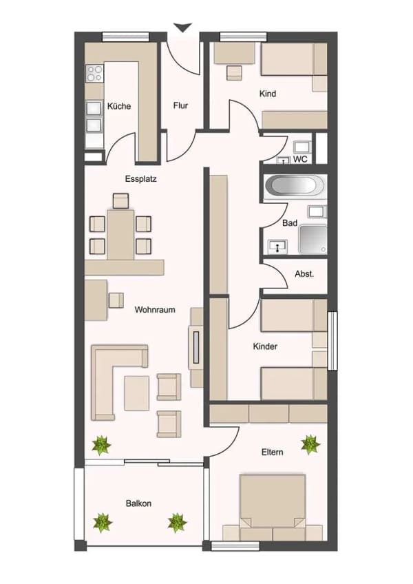 Immobilie in Schrozberg - Zentrale 4-Zimmerwohnung in Schrozberg - Bild 1