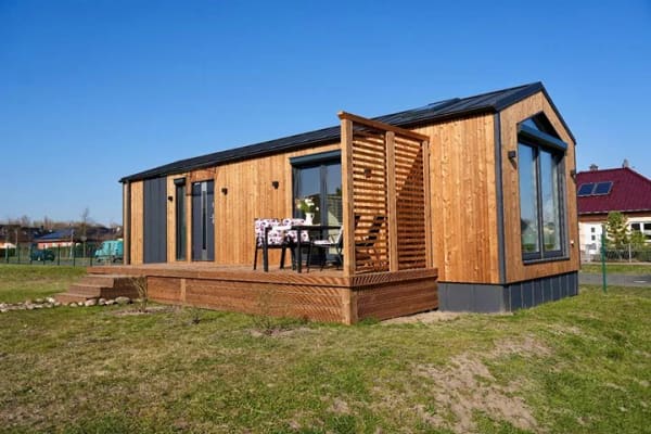 Immobilie in Werder (Havel) - Mobilheim MONO 43 | 43m² schlüsselfertig, winterfest & individuell Baugenehmigung - Bild 0