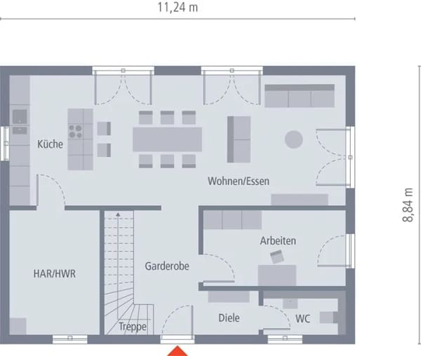 Immobilie in Wiesent - EINFAMILIENHAUS MIT VERSETZTEM PULTDACH - Bild 1