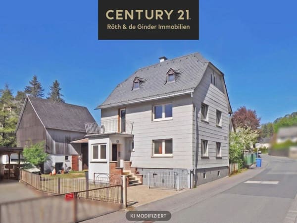 Immobilie in Leun - Fachwerkhaus mit Scheune, Garage & Garten - Potenzial auf großem Grundstück - Bild 0
