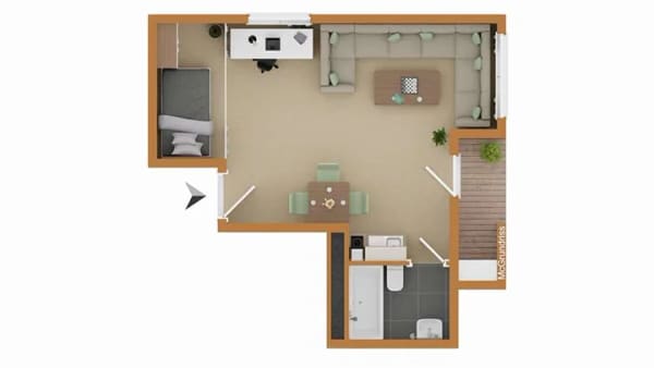 Immobilie in Krautheim - Zentral gelegenes 1‑Zimmer‑Apartment mit Stellplatz - Bild 0