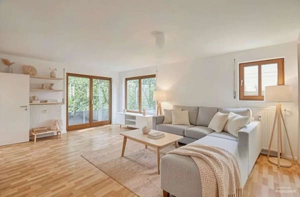Immobilie in Jettingen-Scheppach - Wohnen im Grünen – gepflegte 3-Zimmer-Wohnung mit großzügigem umlaufendem Balkon - Bild 1