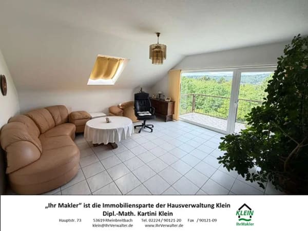 Immobilie in Rheinbreitbach - Charmante 3 Zi. Whg. mit freiem Blick ins Rheintal - Bild 0