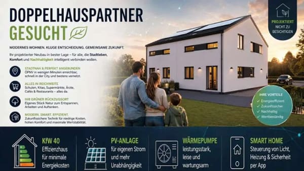 Immobilie in Rückersdorf - energieeffizienter Neubau KfW mit 4 Zimmer und Grundstück in Lauf - Bild 0