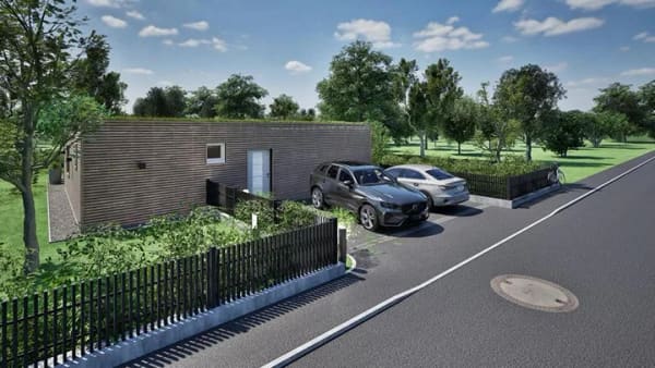 Immobilie in Zarrentin am Schaalsee - Modulhaus Bungalow 99 m² Wohnfläche, Modernes Fertighaus, 4 Zimmer, 3 Schlafzimmer - Bild 0