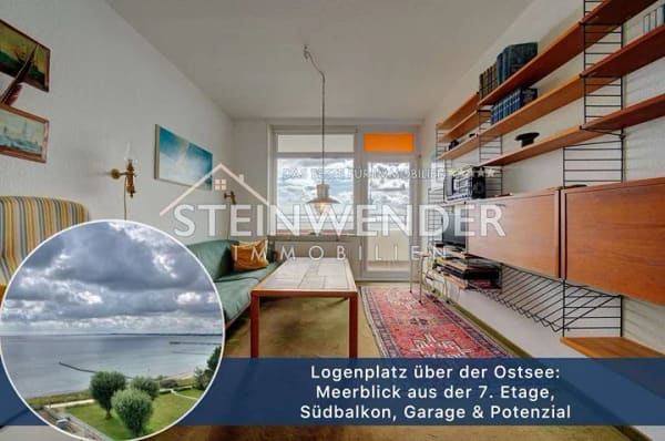 Immobilie in Großenbrode - Logenplatz über der Ostsee:Meerblick aus der 7. Etage, Südbalkon, Garage & Potenzial - Bild 0