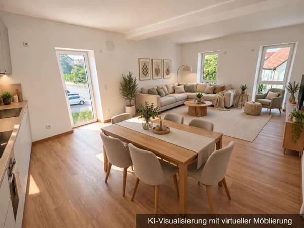 Immobilie in Adelsdorf - Kernsanierte 3-Zimmer-Wohnung mit Balkon | ca. 70 m² | A+ | inkl. Stellplatz | provisionsfrei - Bild 1