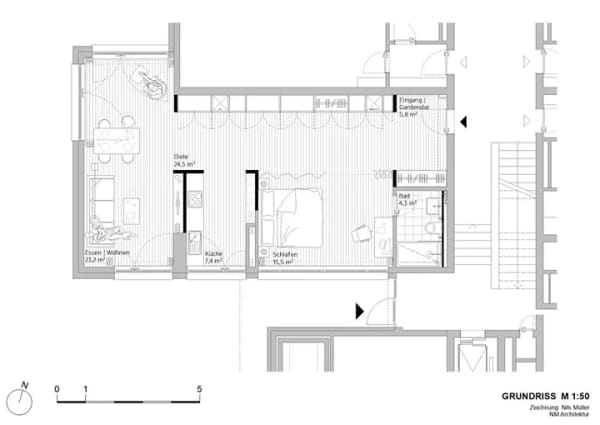 Immobilie in Wittdün auf Amrum - Wohnen mit Charakter: 3-Zimmer-Apartment in Wittdün auf Amrum - Bild 1