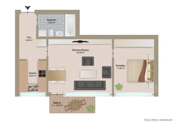 Immobilie in Köngen - Etagenwohnung in Köngen - Bild 0