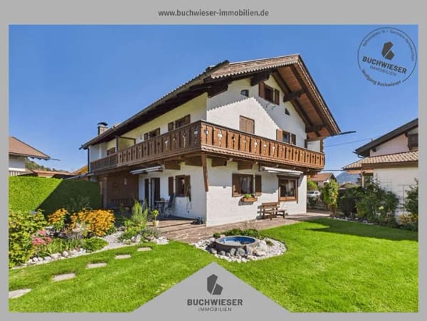 Immobilie in Wallgau - Doppelhaushälfte in Wallgau | Traumlage am Feldrand, Bergblick, Garten & neue Heizung - Bild 0