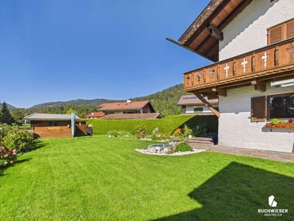 Immobilie in Wallgau - Doppelhaushälfte in Wallgau | Traumlage am Feldrand, Bergblick, Garten & neue Heizung - Bild 4