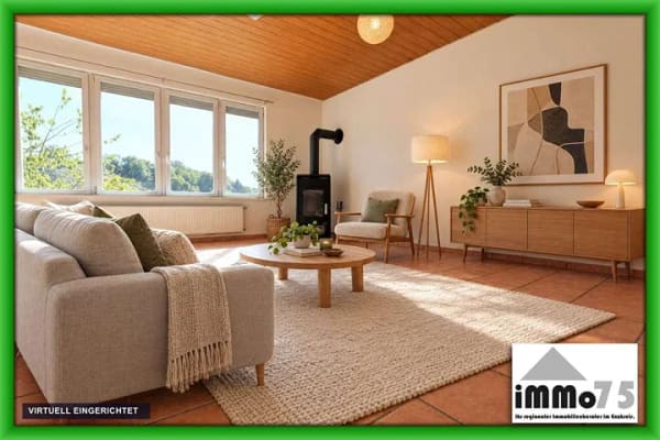 Immobilie in Knittlingen - Wohnen, wo der Wein wächst: Haus mit überdachter Terrasse direkt an den Weinbergen - Bild 1