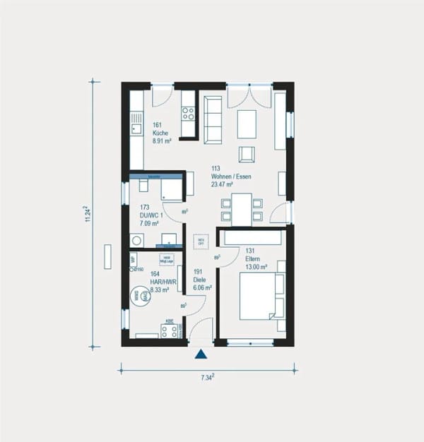 Immobilie in Emskirchen - Individueller Bungalow in Emskirchen - Flexibles Wohnen auf 66,86 m² mit allkauf Servicepaket - Bild 4
