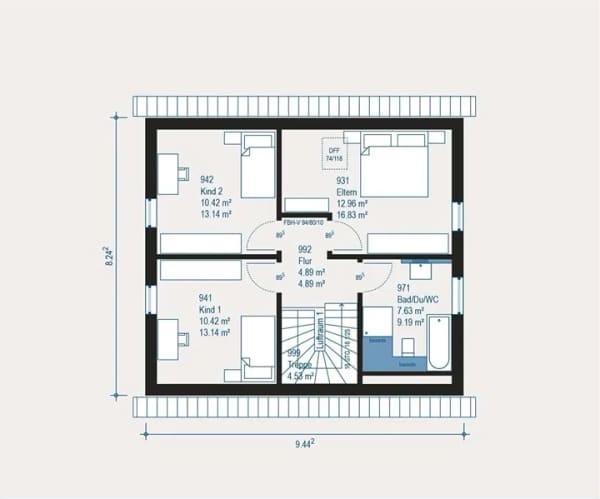 Immobilie in Kalbach - Kalbach-Mittelkalbach-Mittelkalbach: Home 1 DS - Klarer Grundriss, eigene Möglichkeiten - Bild 3