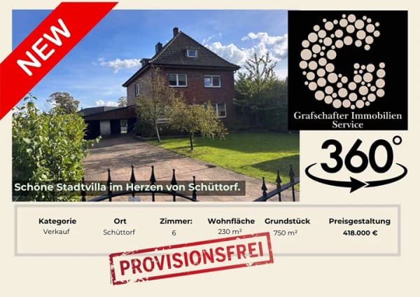Immobilie in Schüttorf - Stadtvilla Zentral in Schüttorf - Bild 0